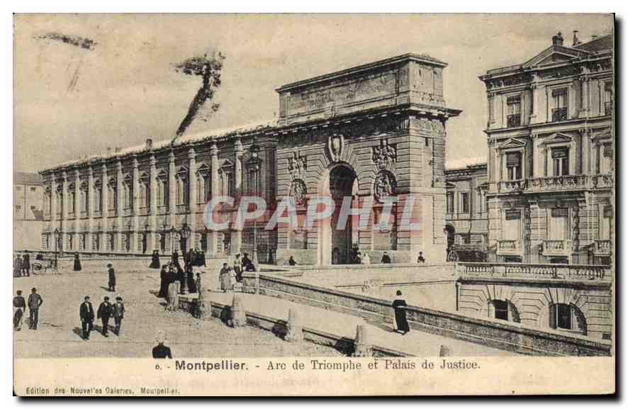 CPA Montpellier Arc e Triomphe et Palais de Justice