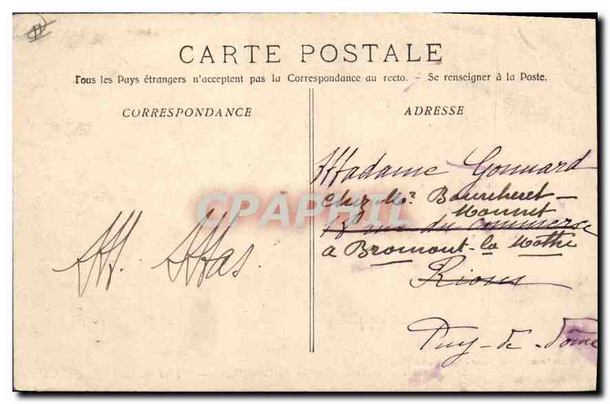 CPA Lamalou le Haut Source du Petit Vichy — Back