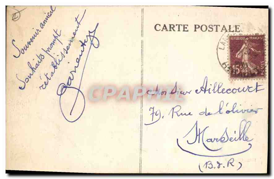 CPA LAMALOU LES BAINS Le Casino — Rückseite