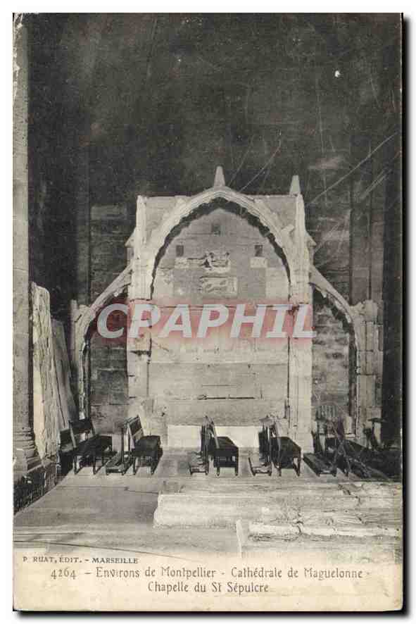 CPA Environs de Montpellier Cathedrale de Maguelonne Chapelle du St Sepulcre