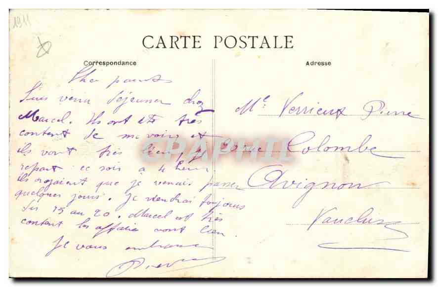 CPA BEZIERS Entree du Plateau — Back