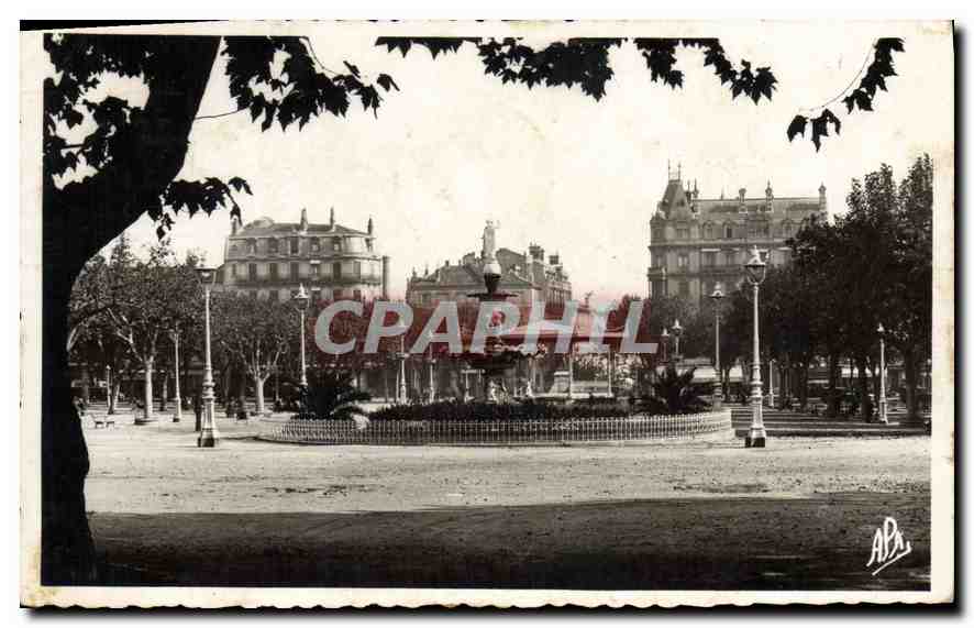 CPA Beziers Place Jean Jaures