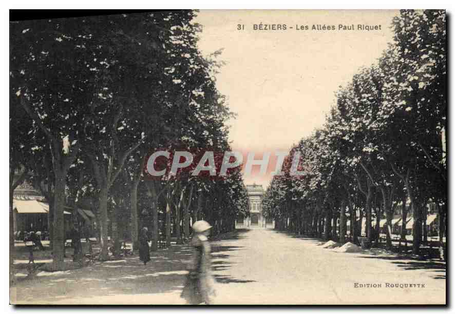CPA BEZIERS Les Allees Paul Riquet