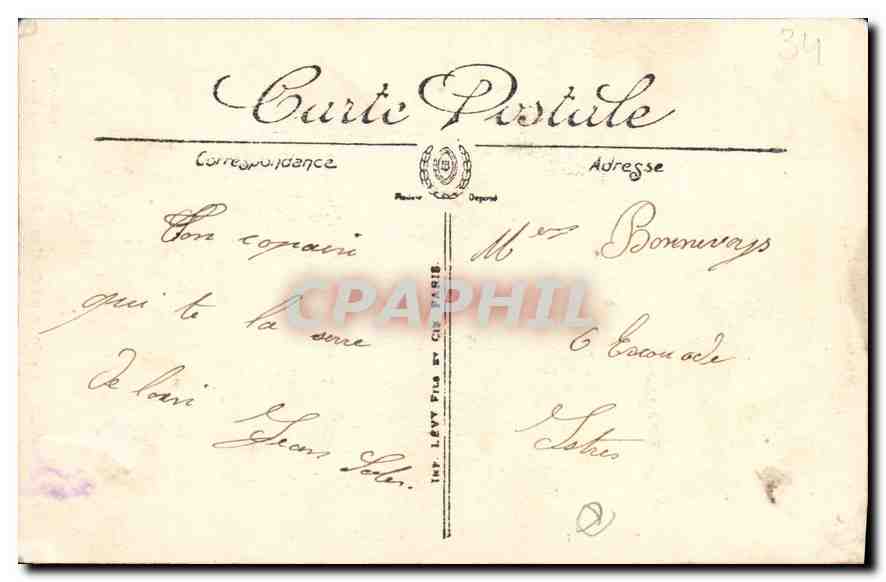 CPA BEZIERS LA COUR DU CLOITRE ST NAZAIRE — Back