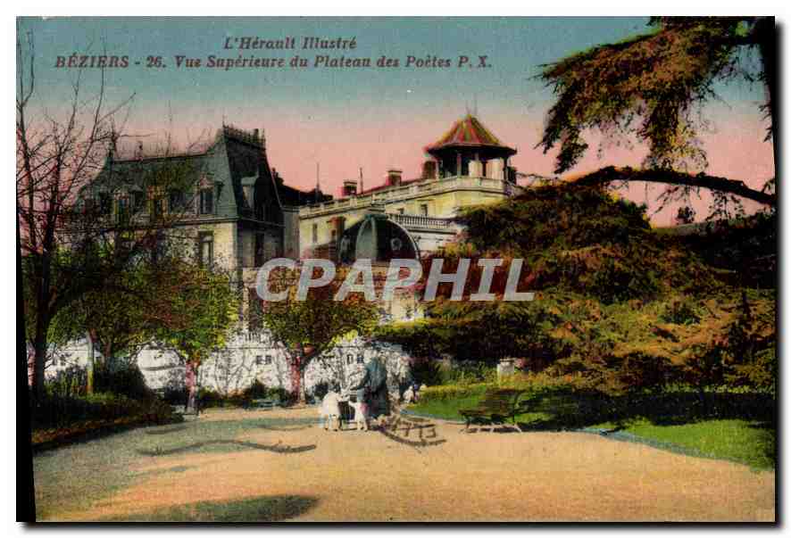 Béziers - Vue Supérieure du Plateau des Poètes P. X. — L'Hérault Illustré