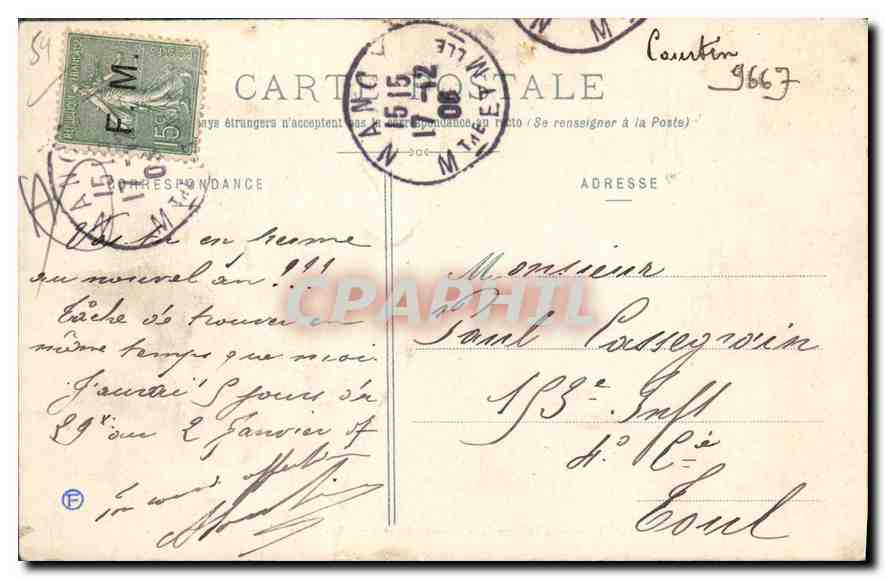 79e Régiment d'Infanterie — Cantine du 2e Bataillon — Édition Ober — Verso