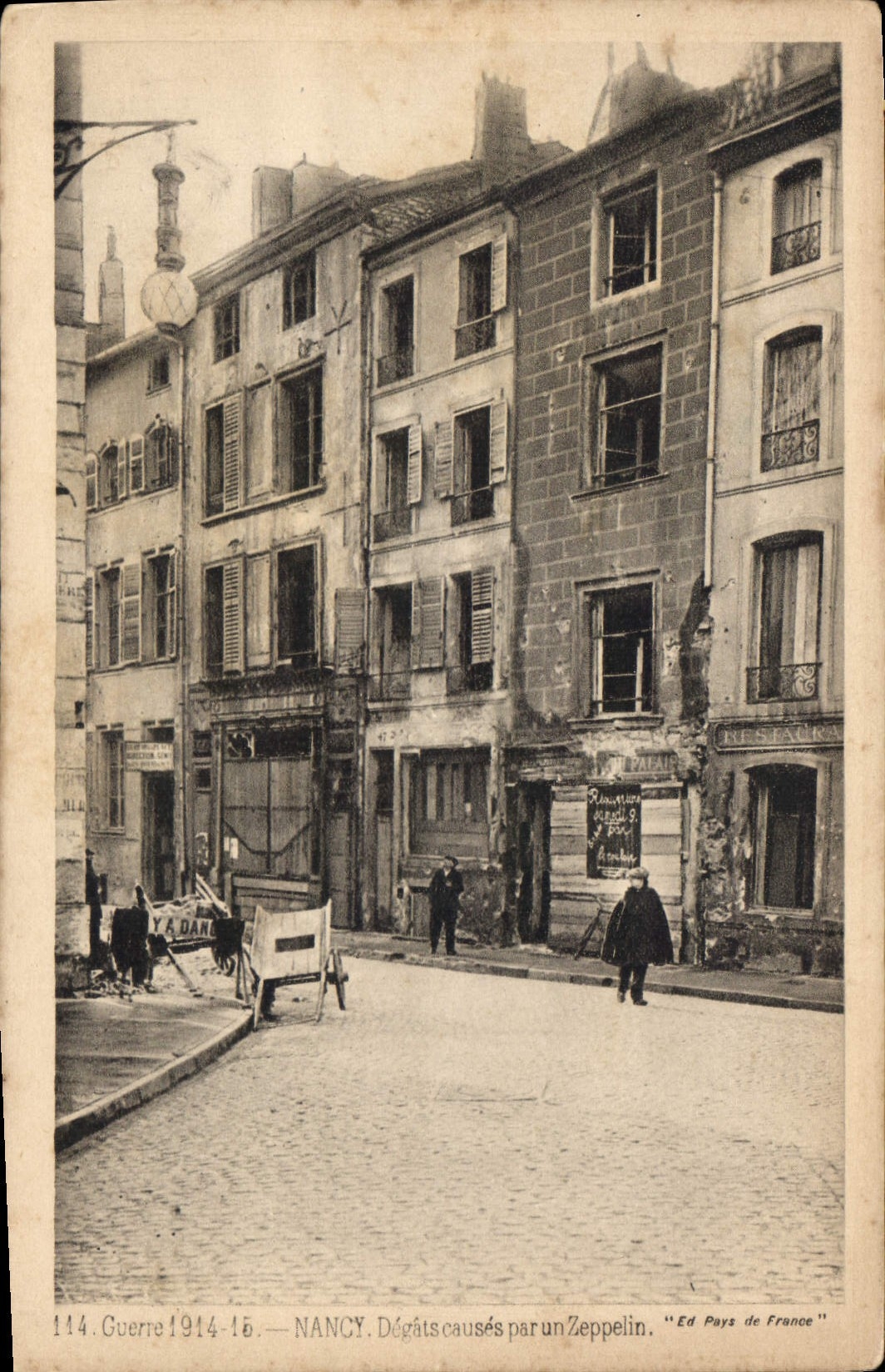 NANCY — Dégâts causés par un Zeppelin — Ed. Pays de France