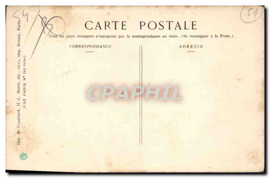NANCY — Dégâts causés par un Zeppelin — Ed. Pays de France — Verso