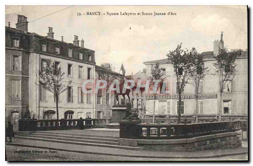 CPA NANCY Square Lafavette et Statue Jeanne d'Arc