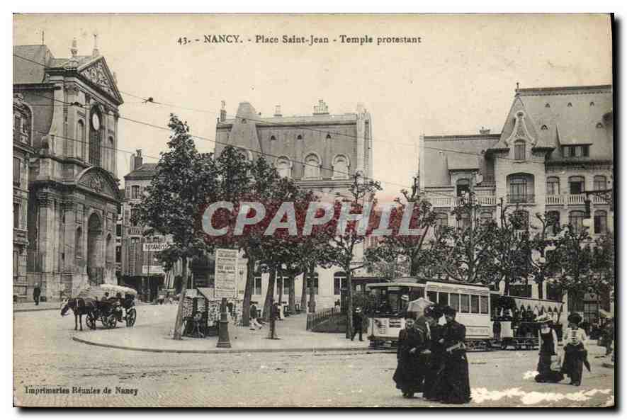 CPA NANCY Place Saint Jean Temple protestant