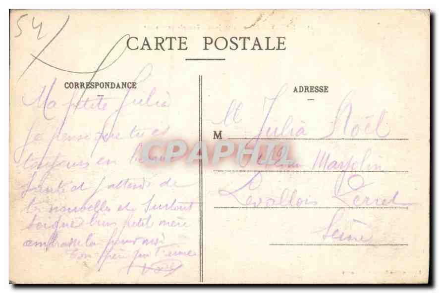 CPA NANCY Place Saint Jean Temple protestant — Verso