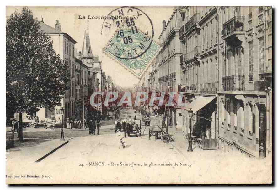 CPA NANCY Rue Saint Jean la plus animee de Nancy