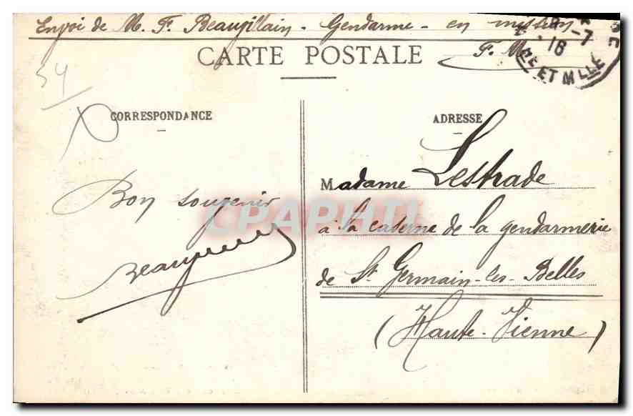 CPA Nancy Porte de la Citadelle  — Rückseite