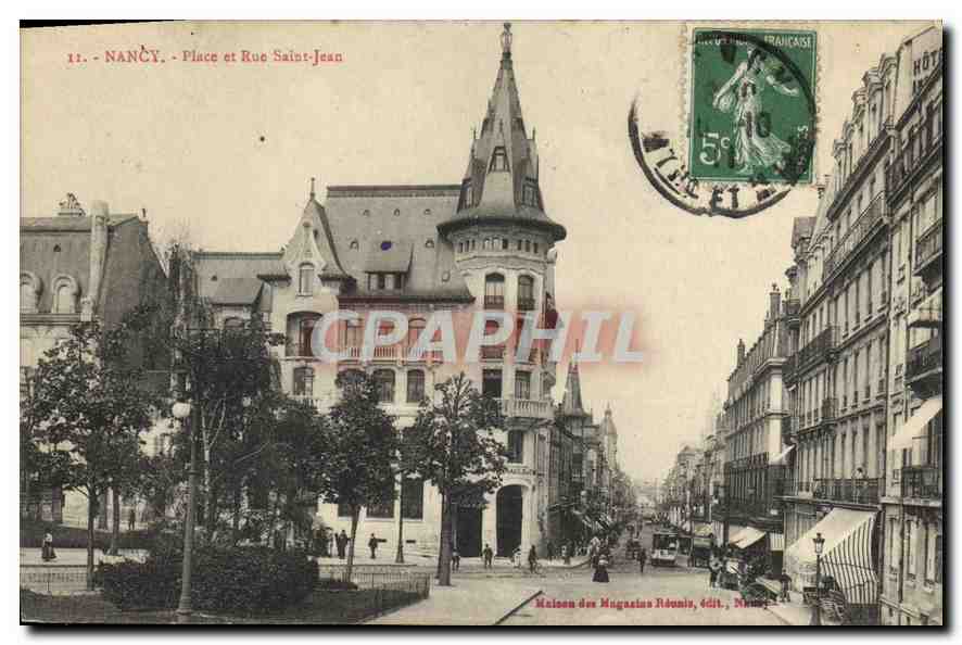 CPA Nancy Place et Rue Saint Jean 