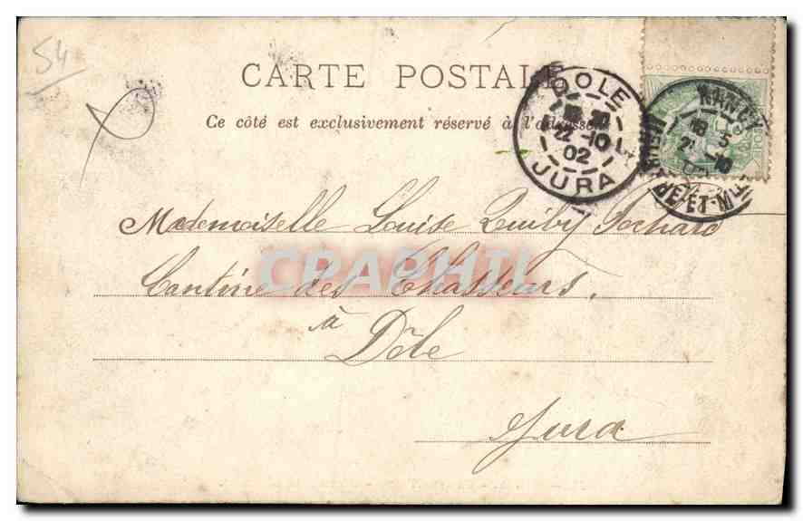 Nancy — Caserne Thiry — Rentrée du Régiment — Louise — Rückseite