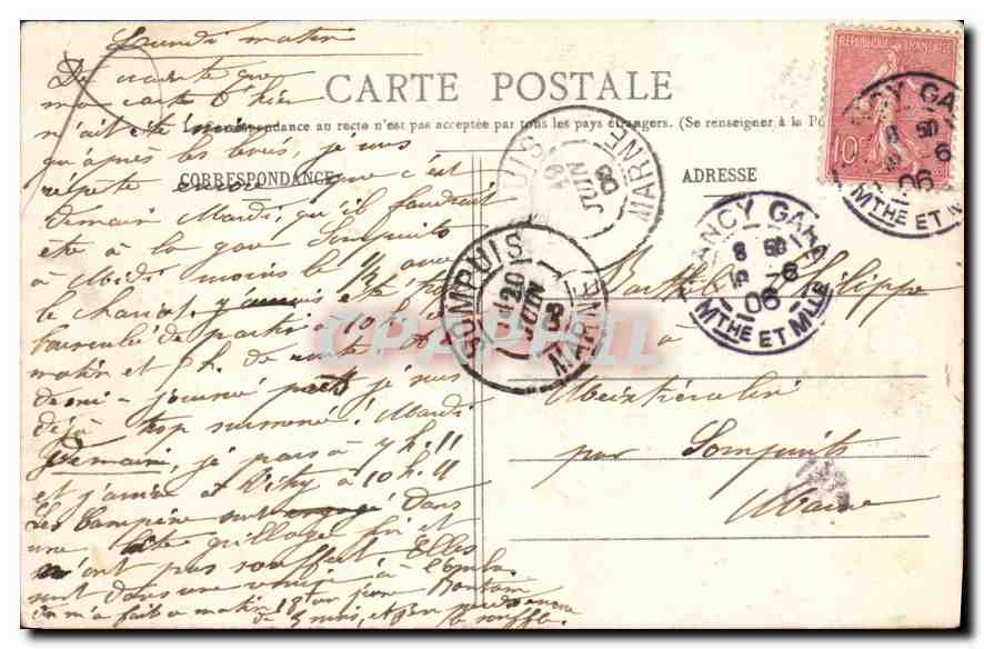 CPA Source de la Meurthe par Maclot — Rückseite