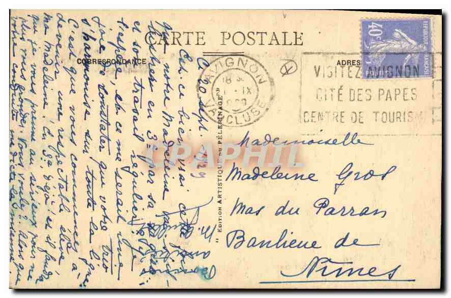 CPA Eglise abbatiale La Sanctuaire et le Choeur aux Jours de fete  — Verso