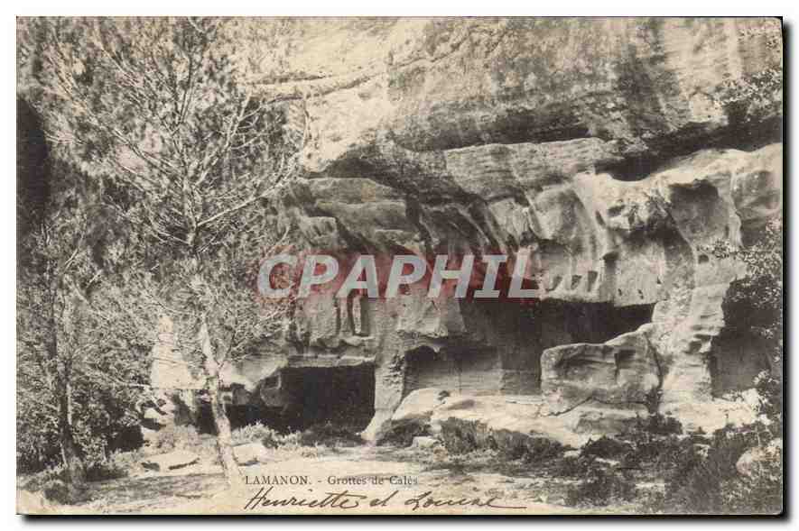 CPA Lamanon Grottes de Cales 