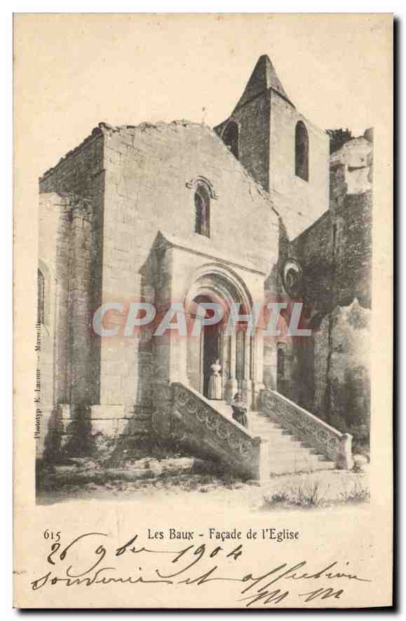 Les Baux - Façade de l'Église — Phototypie E. Imacour, Marseille — n° 615