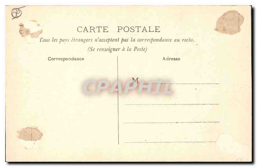 CPA Marseille Eglise des Reformes Tramway — Rückseite
