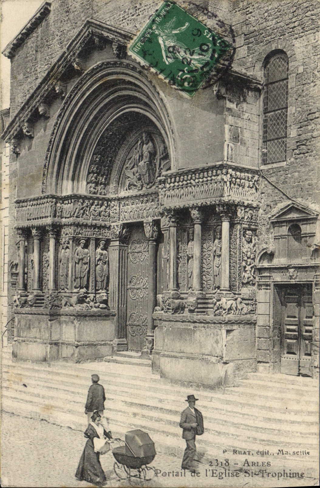Portail de l'Église Saint-Trophime — Arles — éditeur P. Ruat, n° 2318