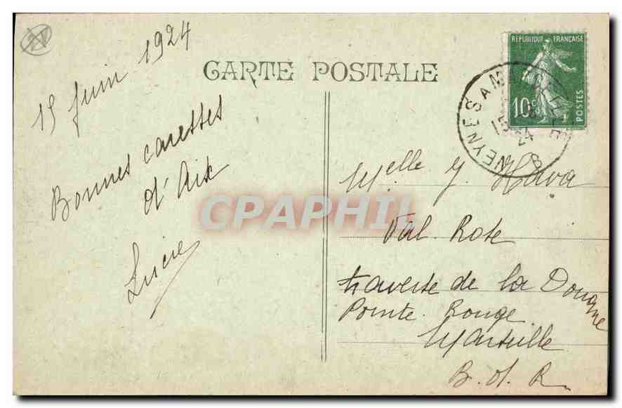 CPA Arles en Provence Hotel d'Espagnet XVII siecle Cariatides Cours Mirabeau — Rückseite