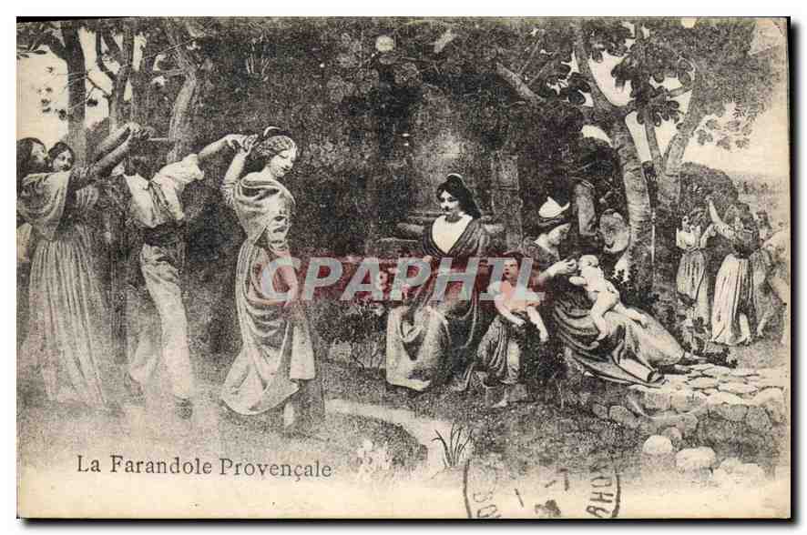 CPA La Farandole Provencale Folklore
