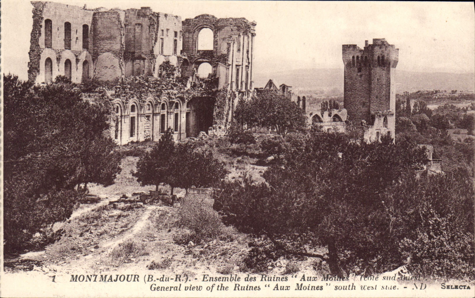 CPA Montmajour Ensemble des Ruines Aux Moines 