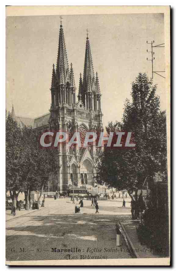 CPA Marseille Eglise St Vincent de Paul 