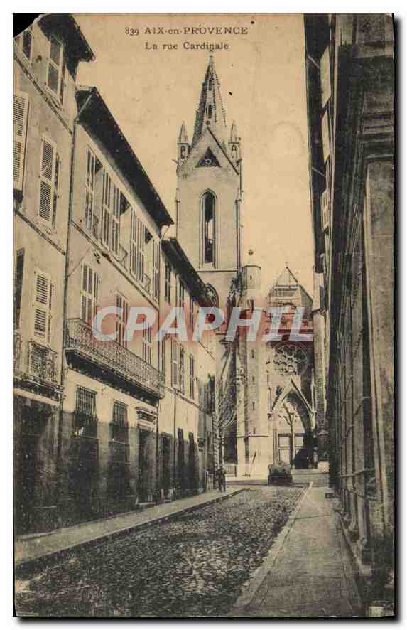 Aix-en-Provence — La rue Cardinale — éditeur non identifié, n° 839