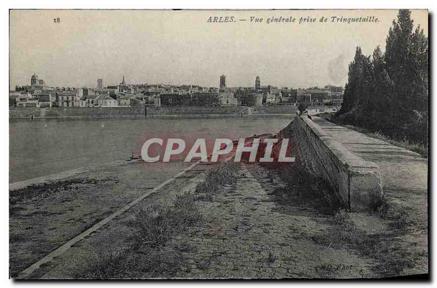 CPA Arles Vue generale prise de Trinquetaille 
