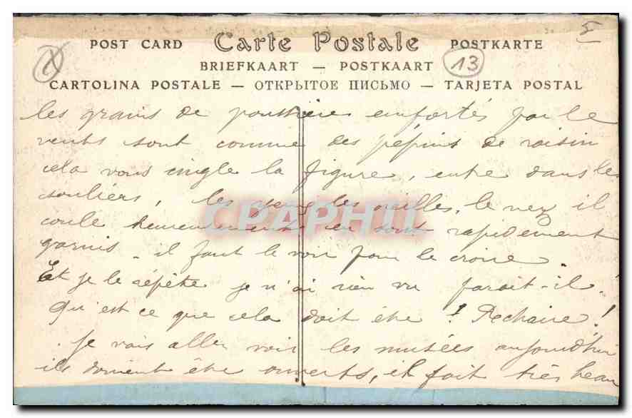 CPA Arles Vue generale prise de Trinquetaille  — Verso