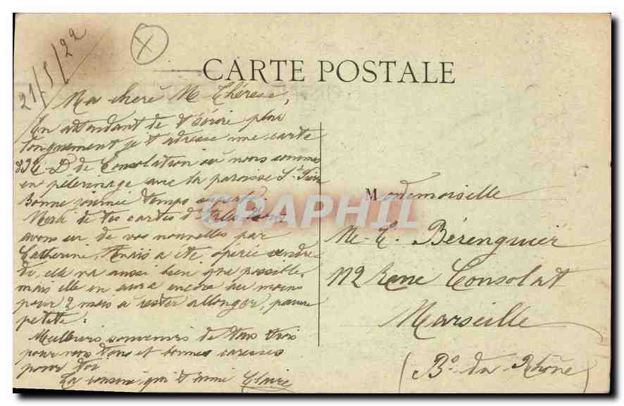 CPA Costebelle la Chapelle de l'Hermitage  — Rückseite