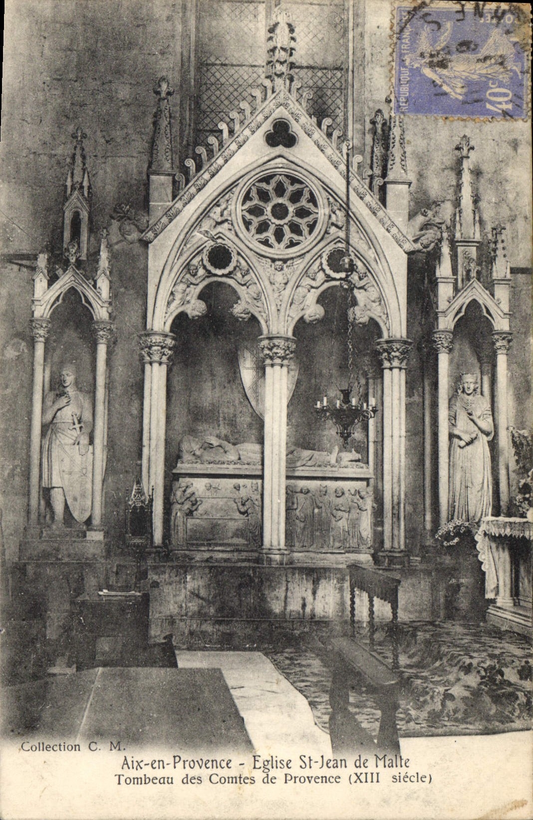 Aix-en-Provence - Kirche Saint-Jean de Malte - Grab der Grafen von Provence (13. Jahrhundert)