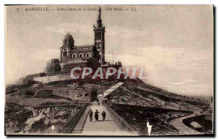 CPA Marseille Notre Dame de la Garde Cote Nord 