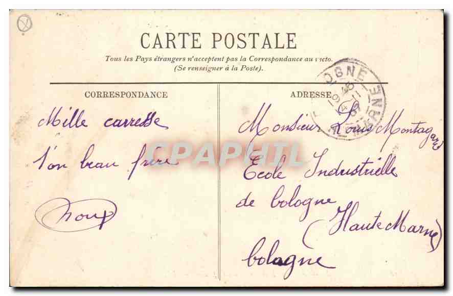 CPA Marseille Allees de Meilhan et des Capucines  — Rückseite