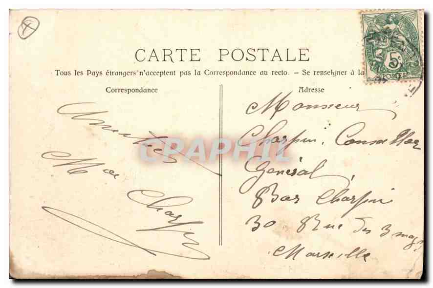 CPA Gemenos la chapelle de St Martin a St Pons  — Verso