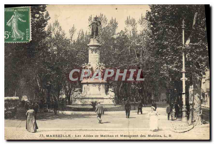 Marseille - Les Allées de Meilhan et Monument des Mobiles, L. R.