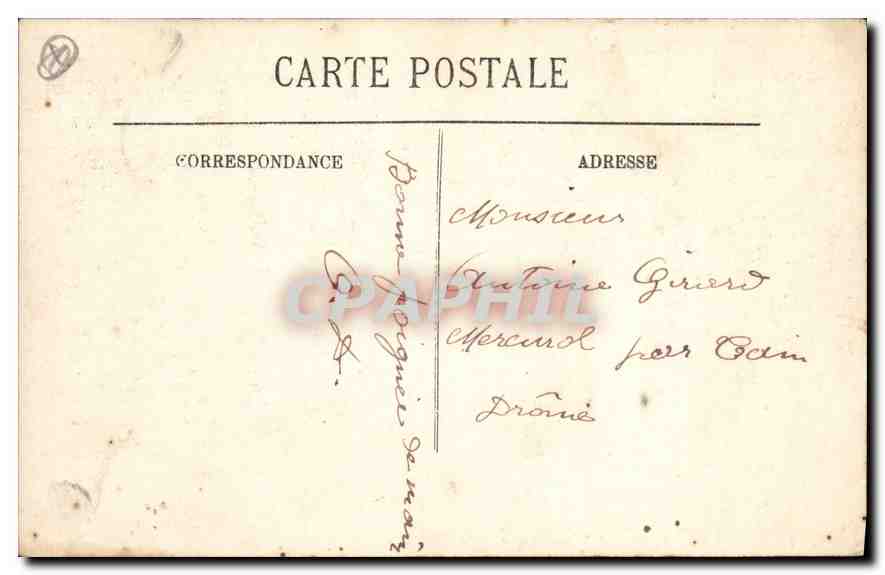 CPA Arles en place de la Republique  — Verso
