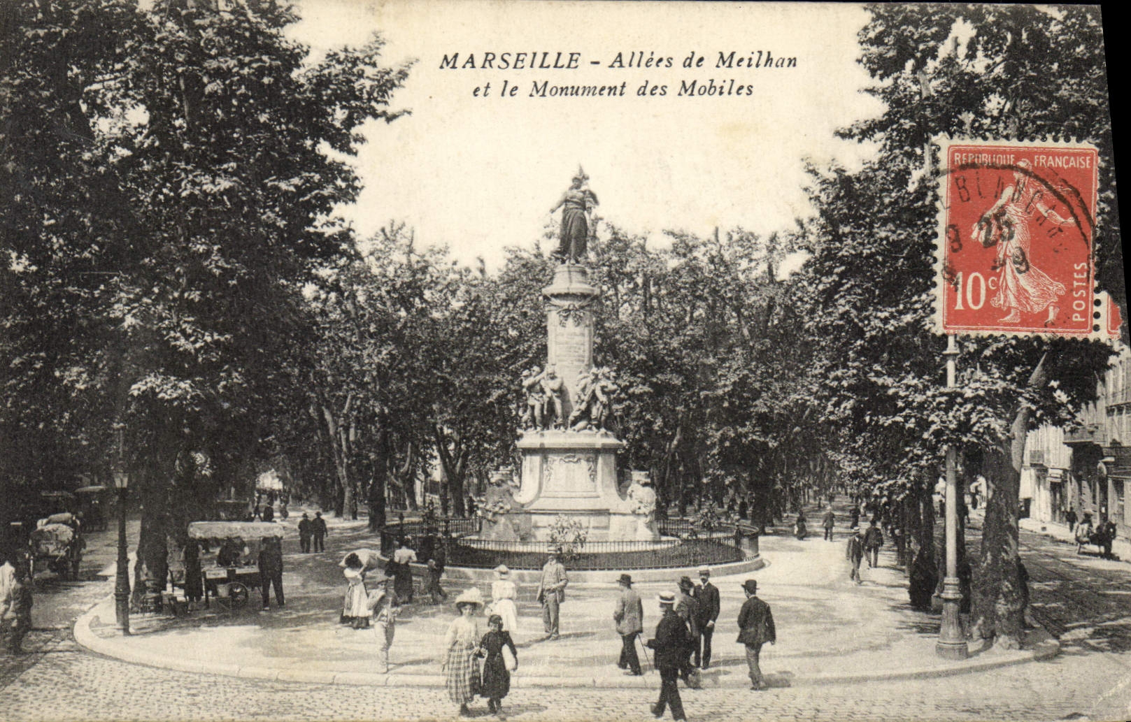 MARSEILLE — Allées de Meilhan und das Monument der Mobiles — unbekannter Verleger