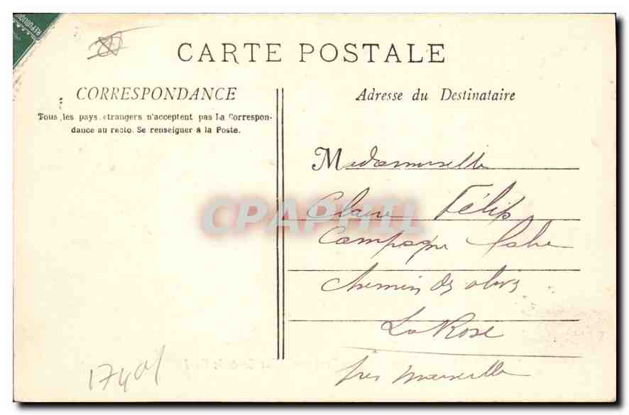 Aix-en-Provence — Allgemeiner Blick nach Norden — Sammlung Jaussaou — n°100 — Rückseite