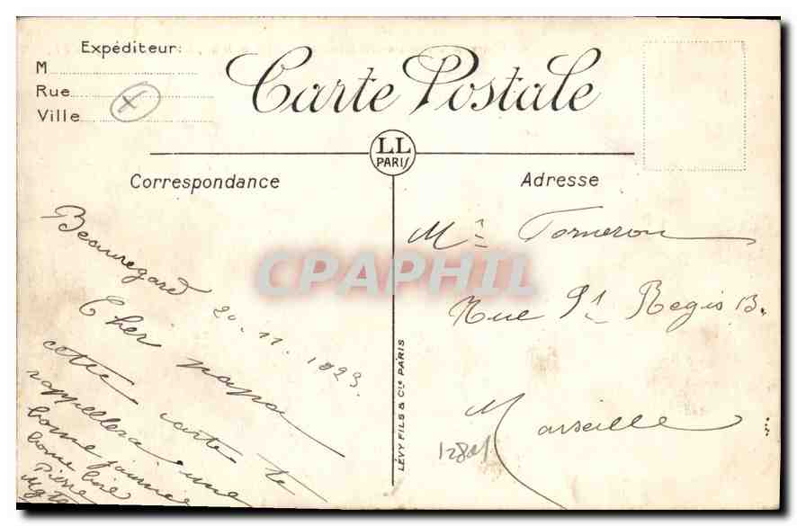 CPA Roquefavour l'Aqueduc Oeuvre de l'ingenieur de Montricher  — Rückseite