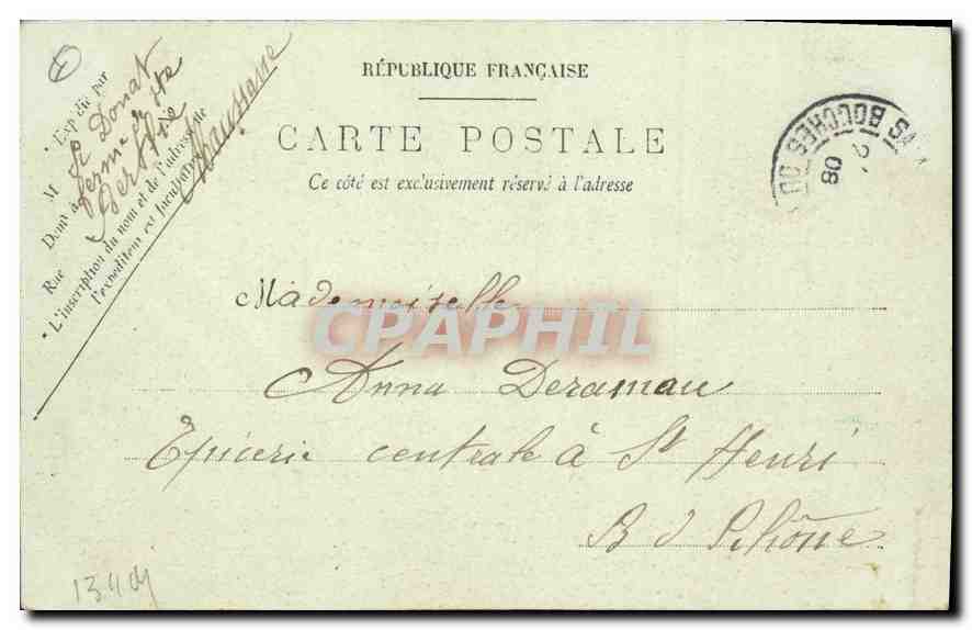 CPA Environs d'Arles les Baux maison Romaine et la tour Sarrazine  — Rückseite