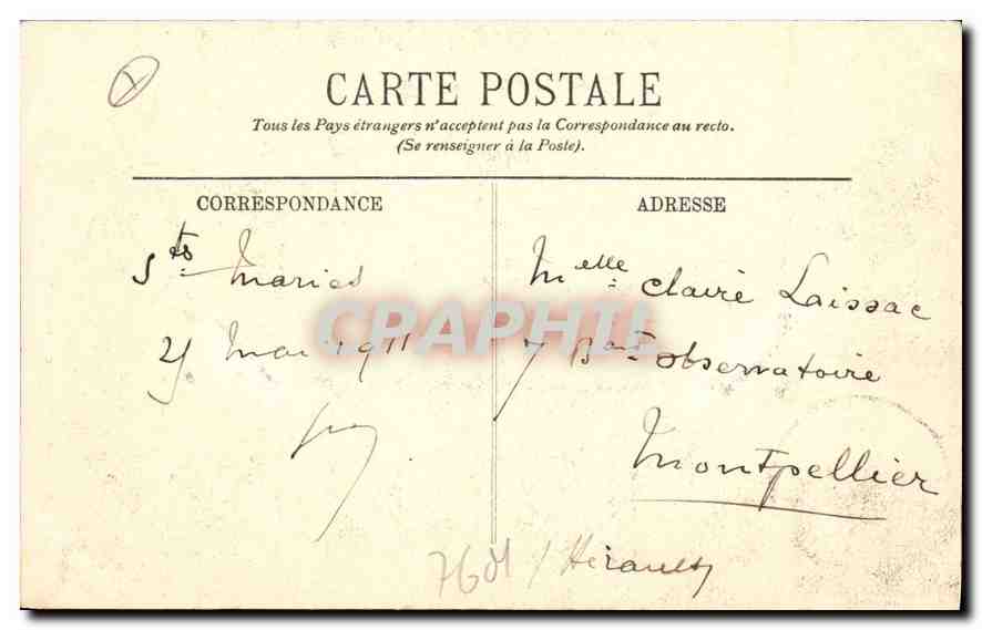 CPA Les Saintes Maries Puits Miraculeux  — Rückseite