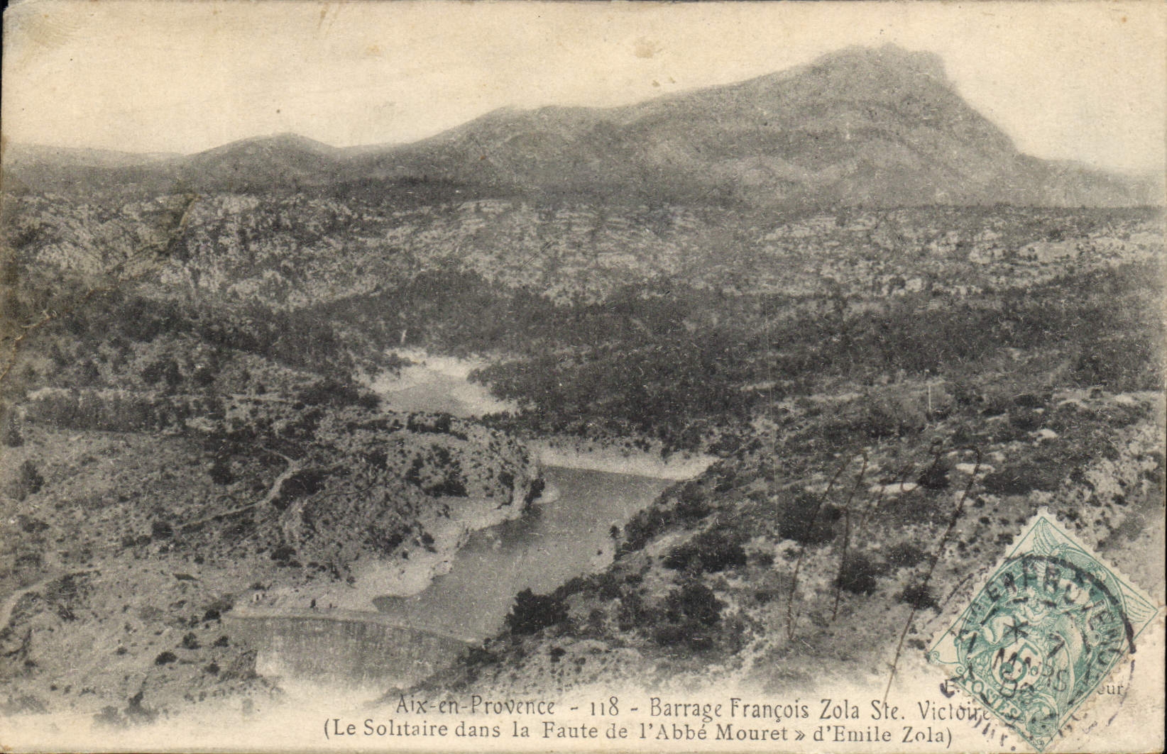 Aix-en-Provence - 118 - Staudamm François Zola Ste. Victoire (Le Solitaire dans la Faute de l'Abbé Mouret » von Émile Zola)