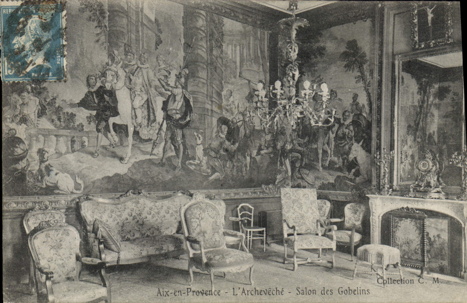 Aix-en-Provence - Das Erzbischöfliche Schloss - Die Gobelins-Saal — Sammlung C. M.