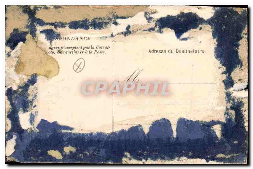Antike Ansichtskarte Aix en Provence Schloss Gallice le Pradou in der faute des Abtes Mouret de Zola — Rückseite