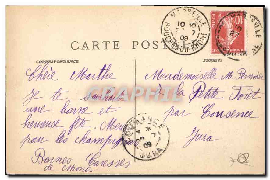 CPA Tremblement de terre du 11 Juin 1909 St cannat l'Eglise  — Rückseite