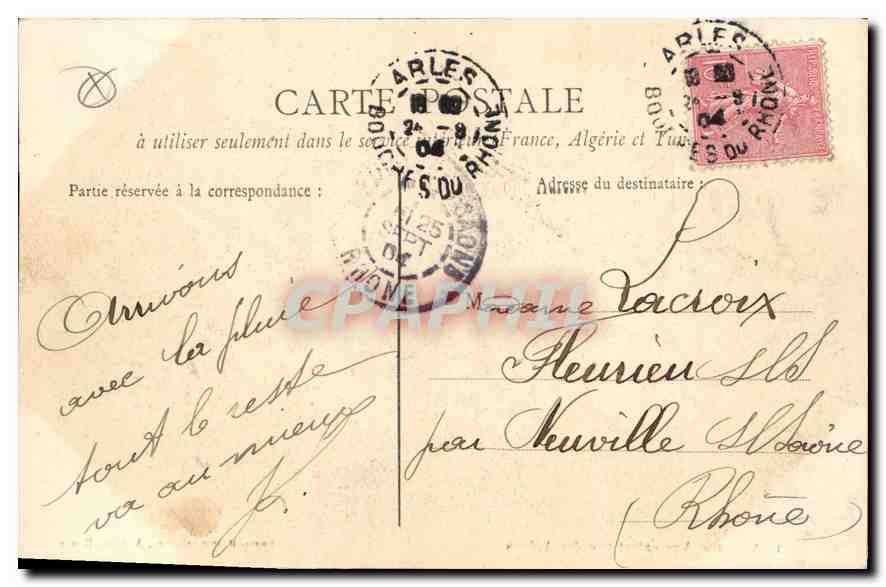CPA Arles vue exterieure des Arenes  — Rückseite