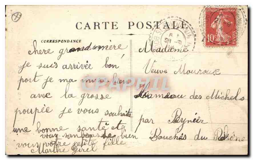 CPA St Savournin La Croix du Castellas  — Rückseite